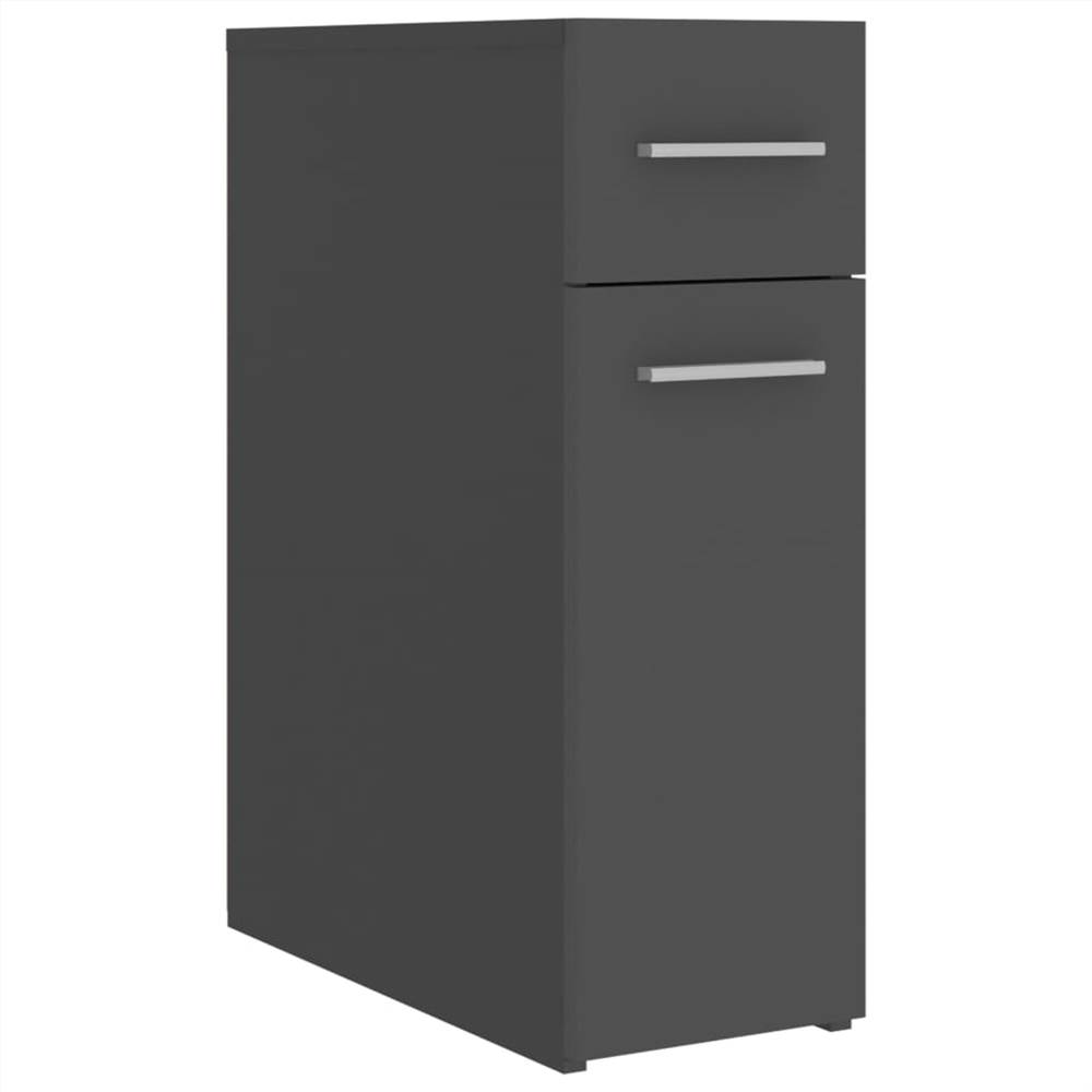 Apothecary Cabinet Grey 20x45.5x60 cm Chipboard