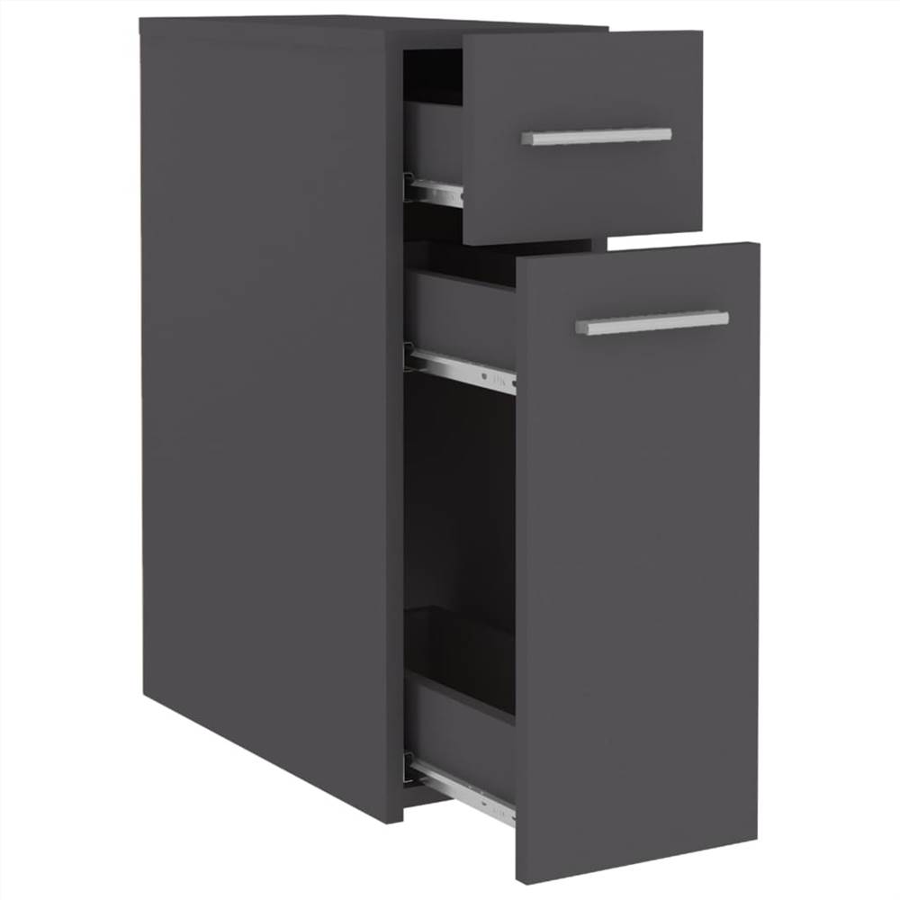 Apothecary Cabinet Grey 20x45.5x60 cm Chipboard