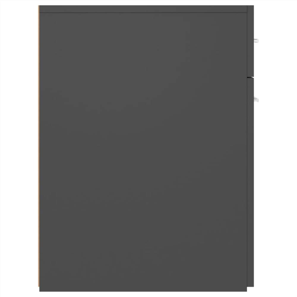 Apothecary Cabinet Grey 20x45.5x60 cm Chipboard
