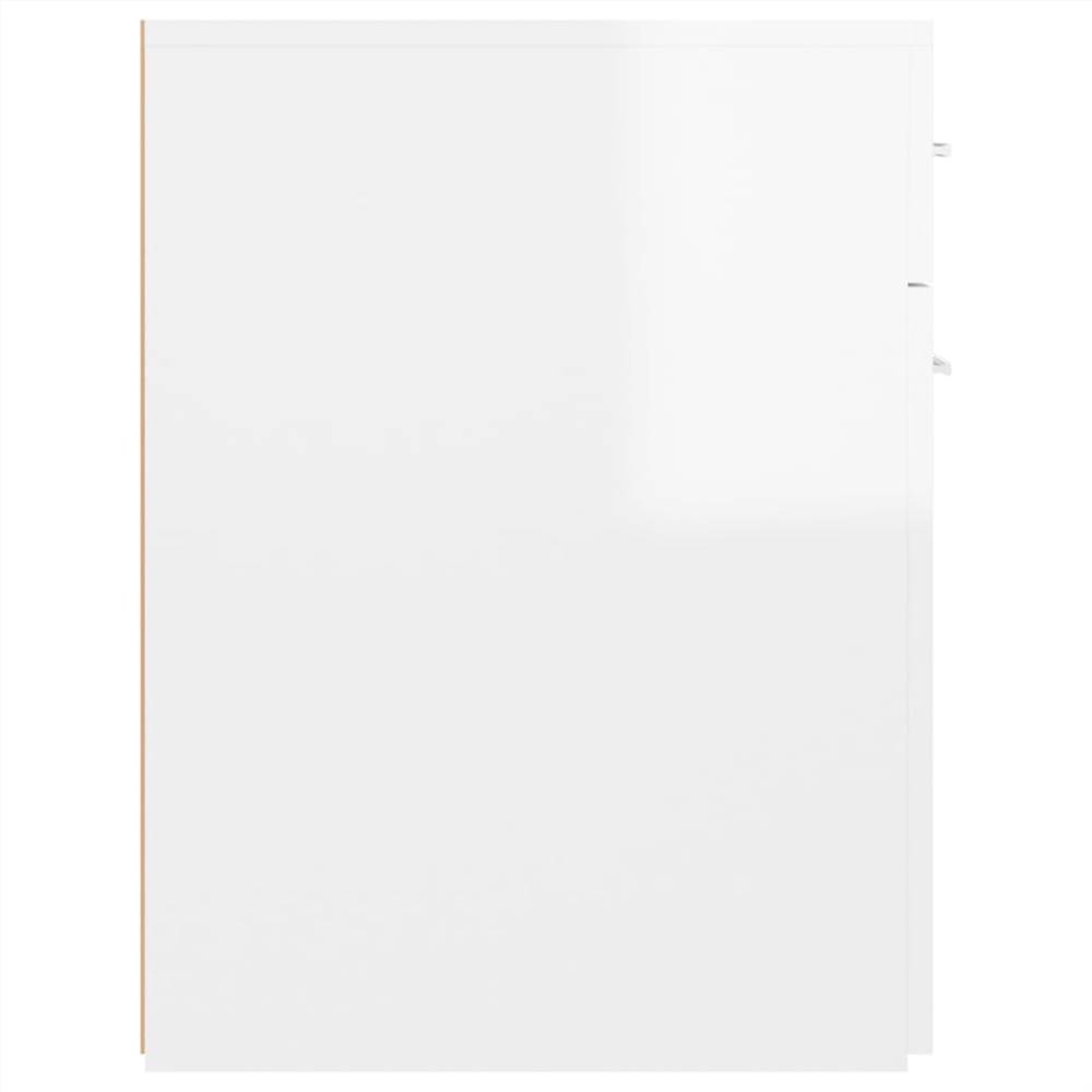 Apothecary Cabinet High Gloss White 20x45.5x60 cm Chipboard