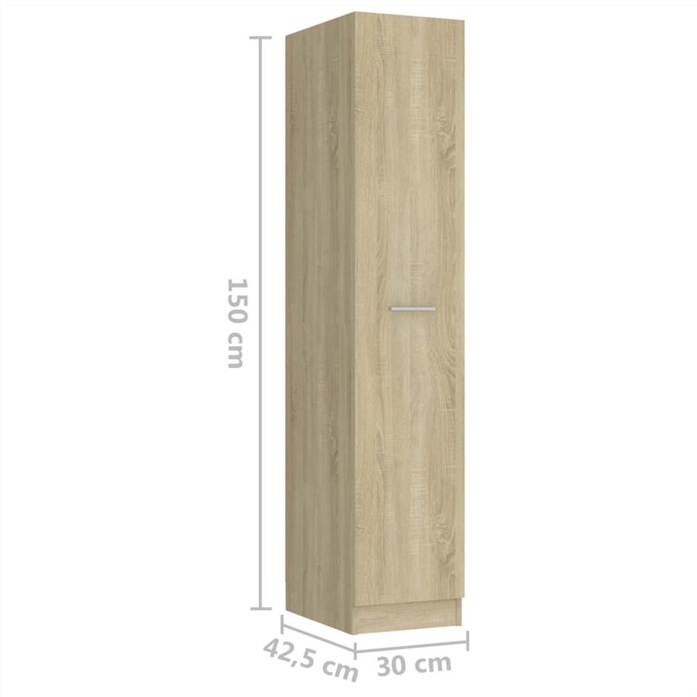 Apothecary Cabinet Sonoma Oak 30x42.5x150 cm Chipboard