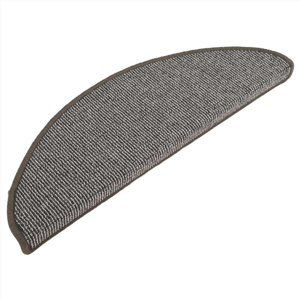 Carpet Stair Treads 15 pcs Grey 65x21x4 cm