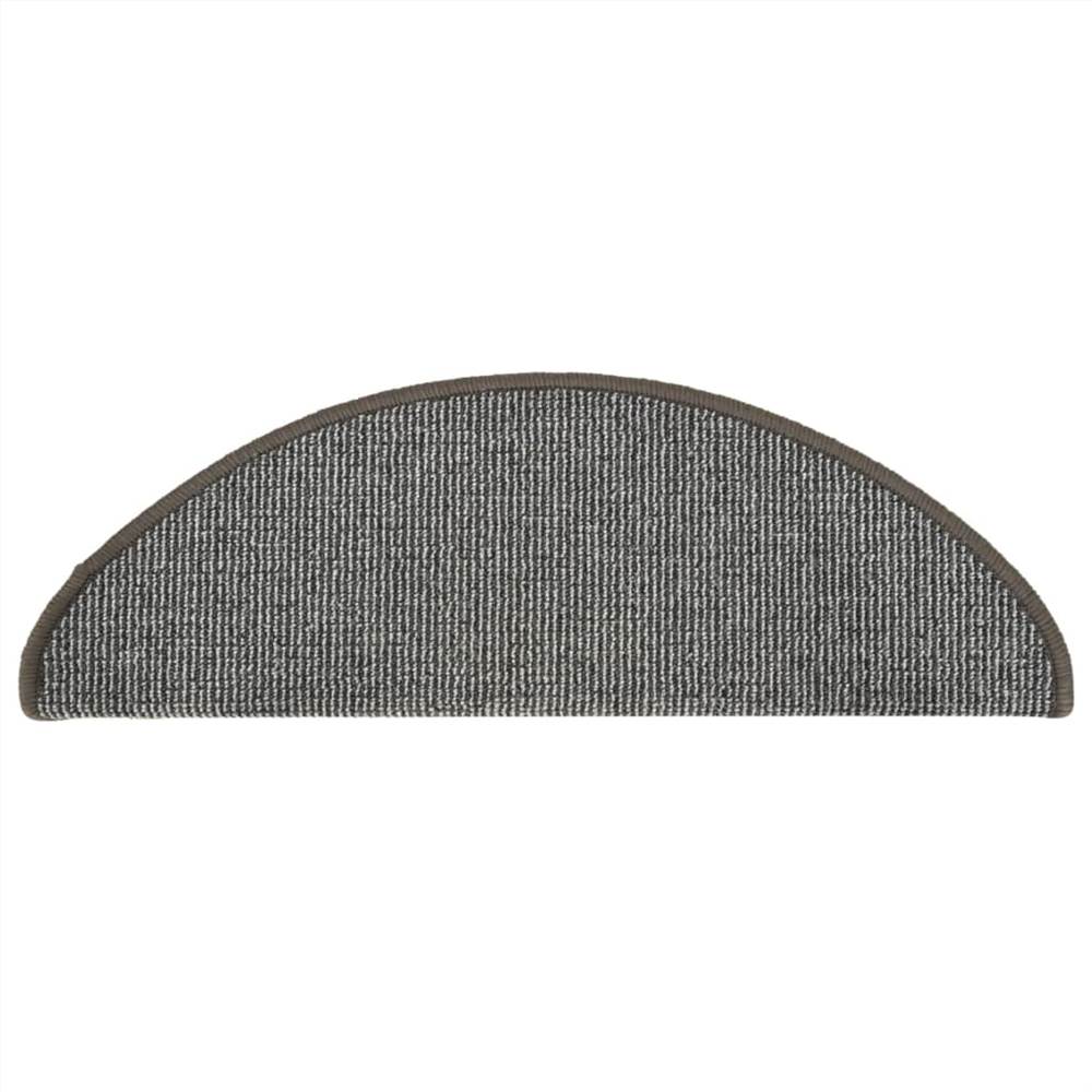 Carpet Stair Treads 15 pcs Grey 65x21x4 cm