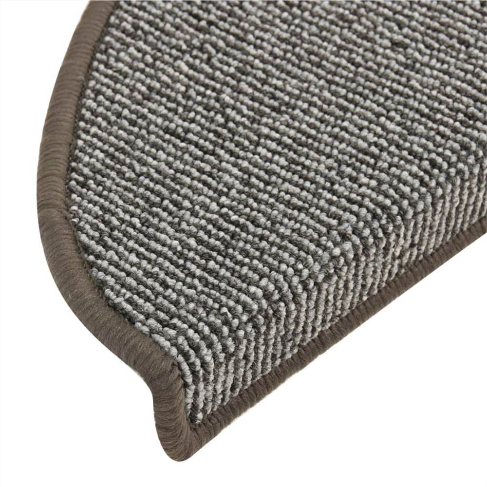 Carpet Stair Treads 15 pcs Grey 65x21x4 cm