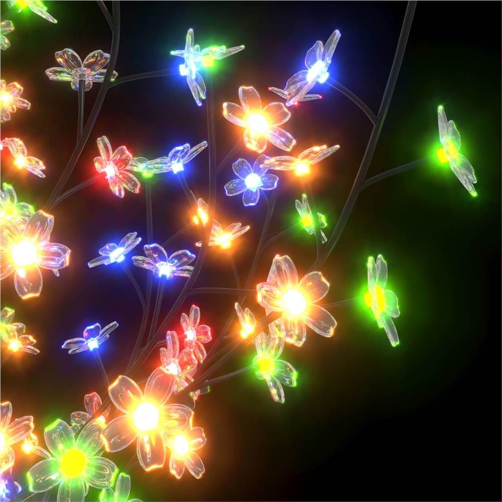Christmas Tree 200 LEDs Colourful Light Cherry Blossom 180 cm
