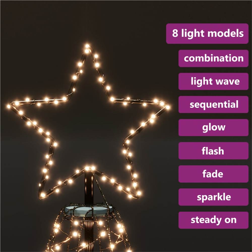 Christmas Tree with Metal Post 500 LEDs Warm White 3 m