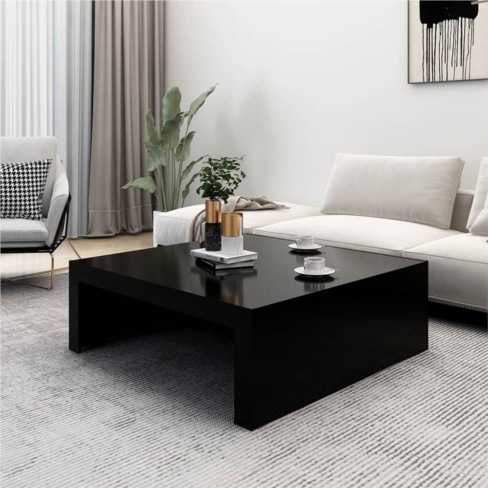 Coffee Table Black 100x100x35 cm Chipboard