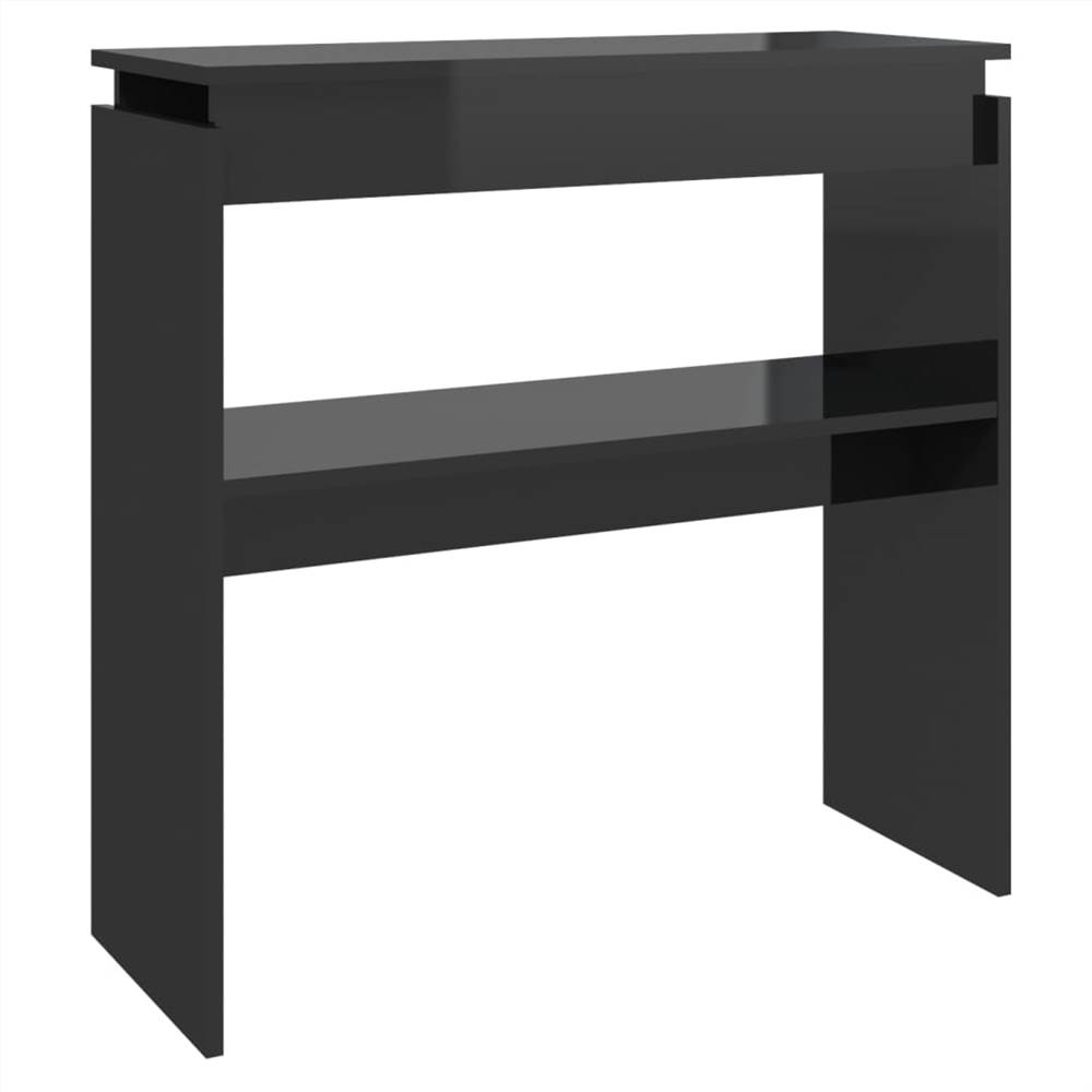 Console Table High Gloss Black 80x30x80 cm Chipboard