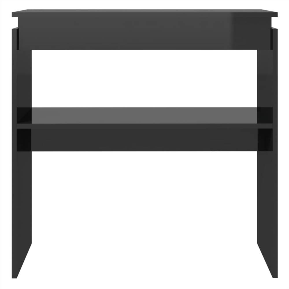 Console Table High Gloss Black 80x30x80 cm Chipboard