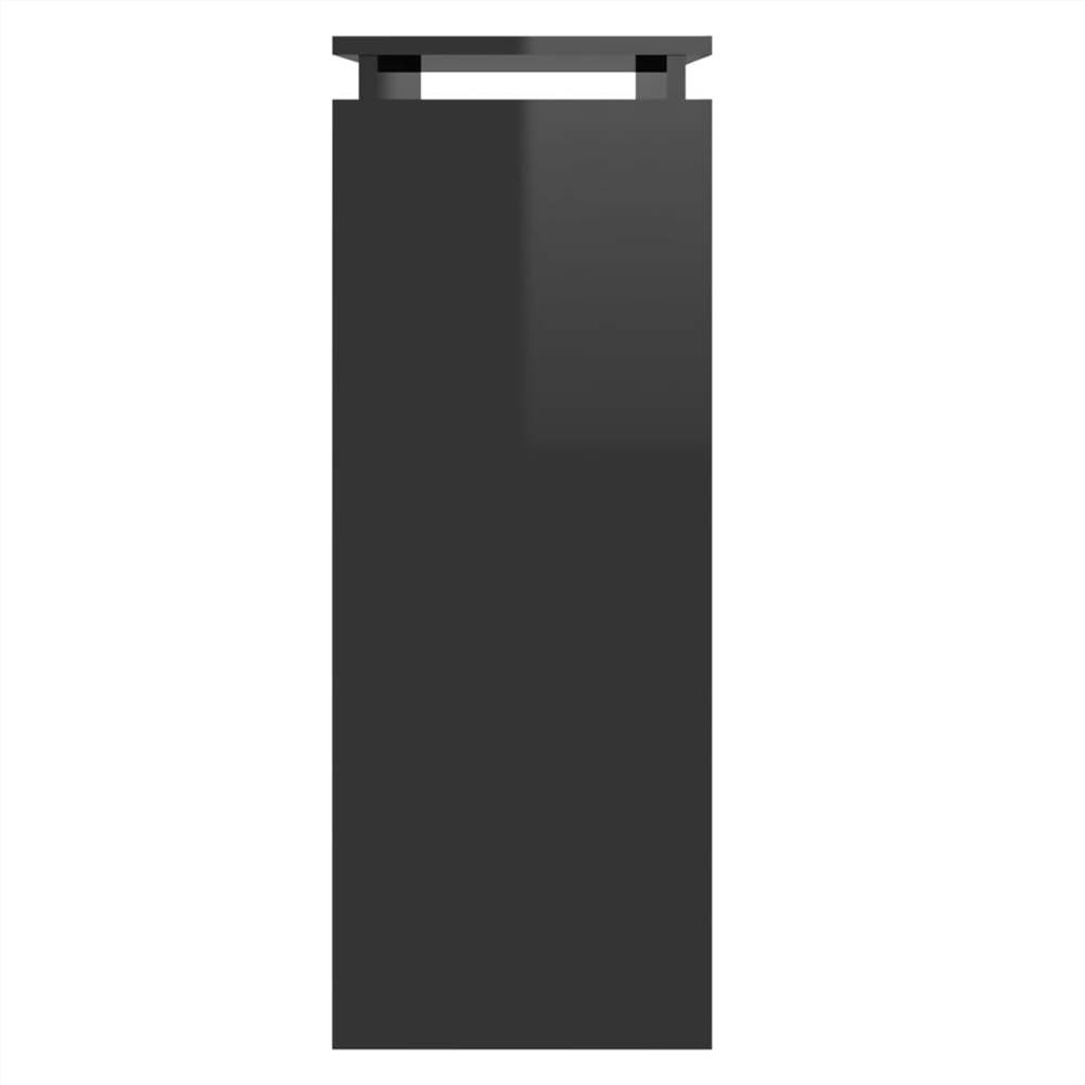 Console Table High Gloss Black 80x30x80 cm Chipboard
