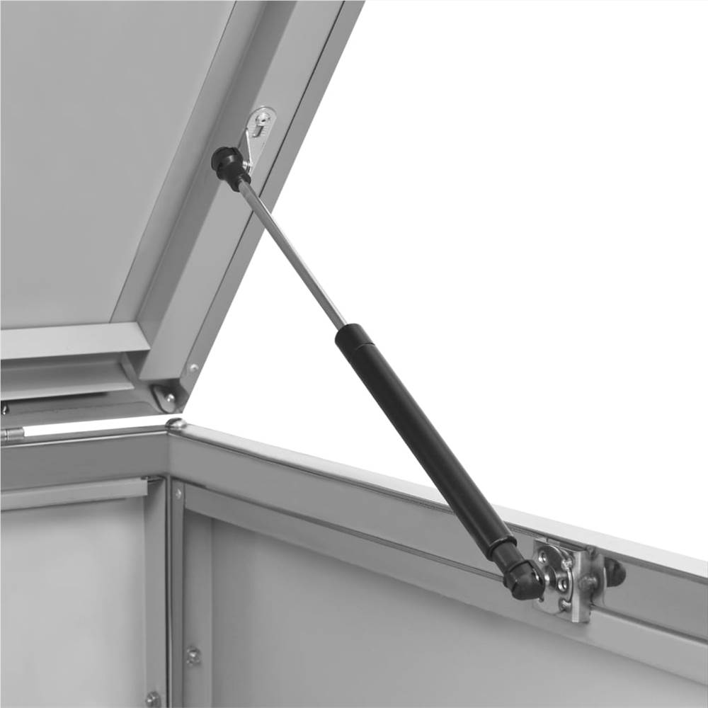 Double Wheelie Bin Shed 138x77.5x115.5 cm Stainless Steel