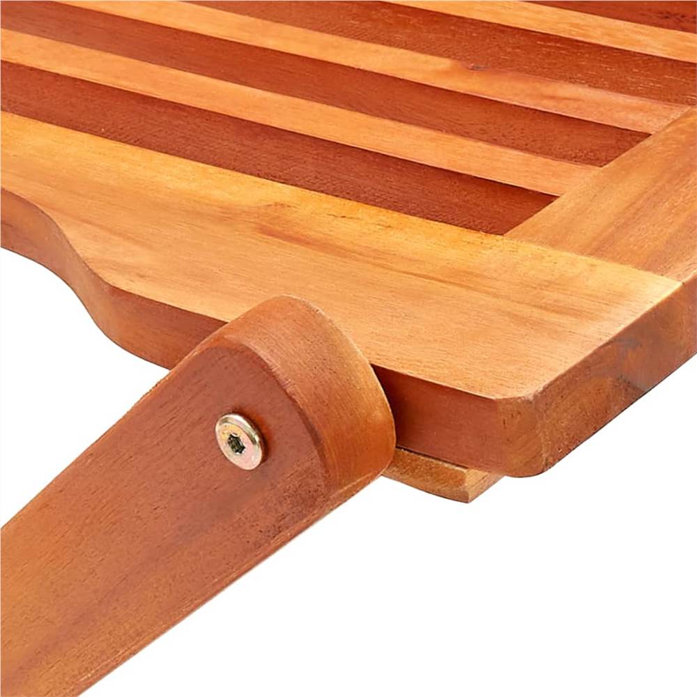 Folding Garden Chairs 2 pcs Solid Eucalyptus Wood
