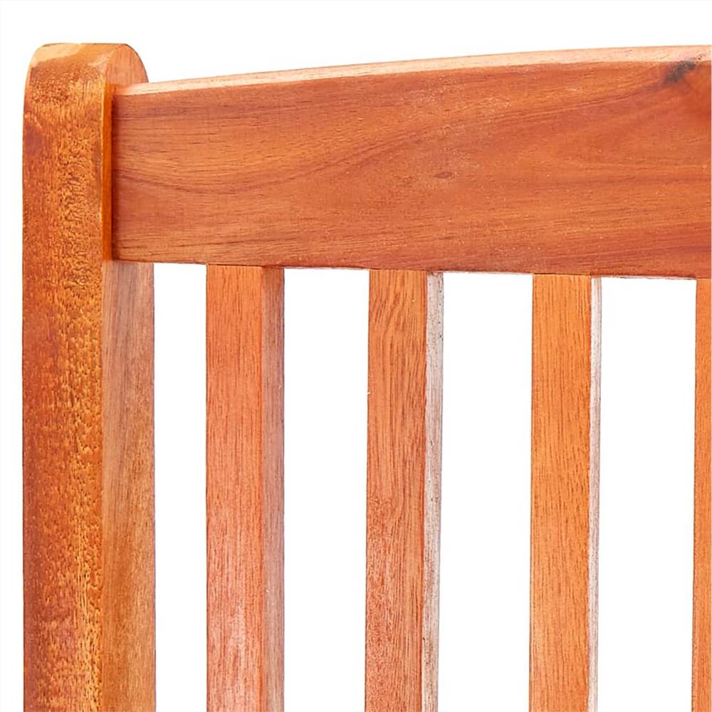 Folding Garden Chairs 2 pcs Solid Eucalyptus Wood