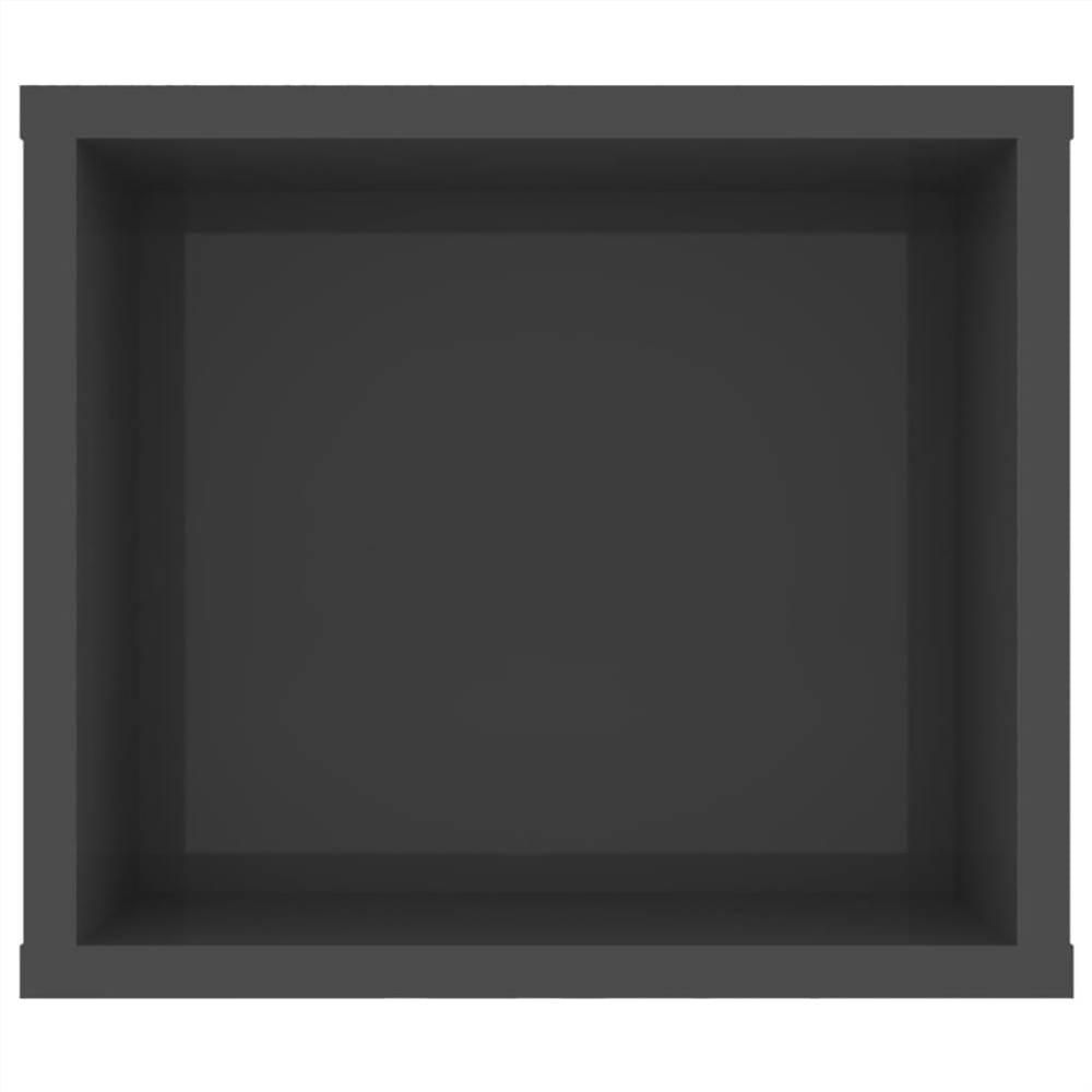 Hanging TV Cabinet High Gloss Grey 100x30x26.5 cm Chipboard