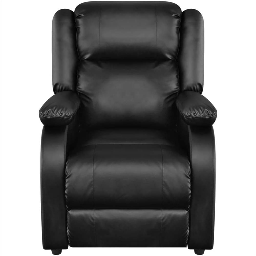 Massage Chair Black Faux Leather