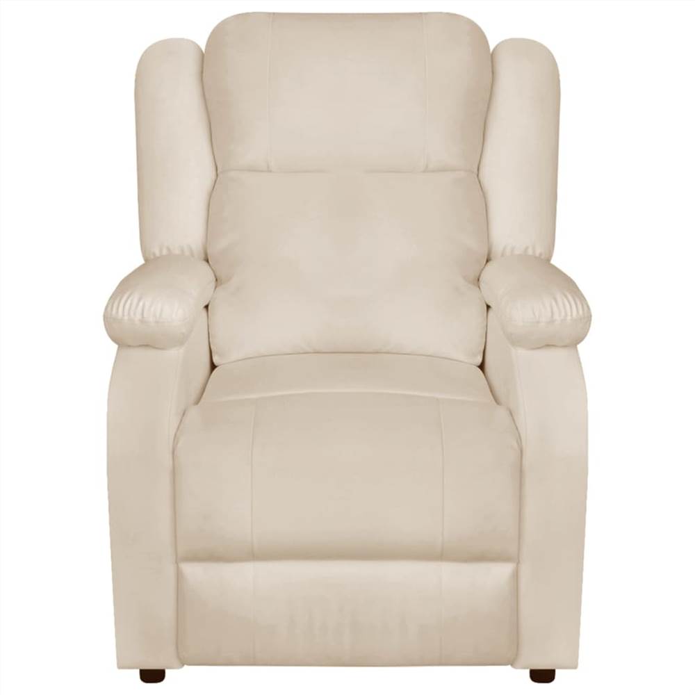 Massage Chair Cream White Faux Leather