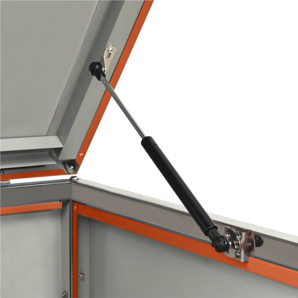 Quadruple Wheelie Bin Shed 276.5x77.5x115.5 cm Stainless Steel