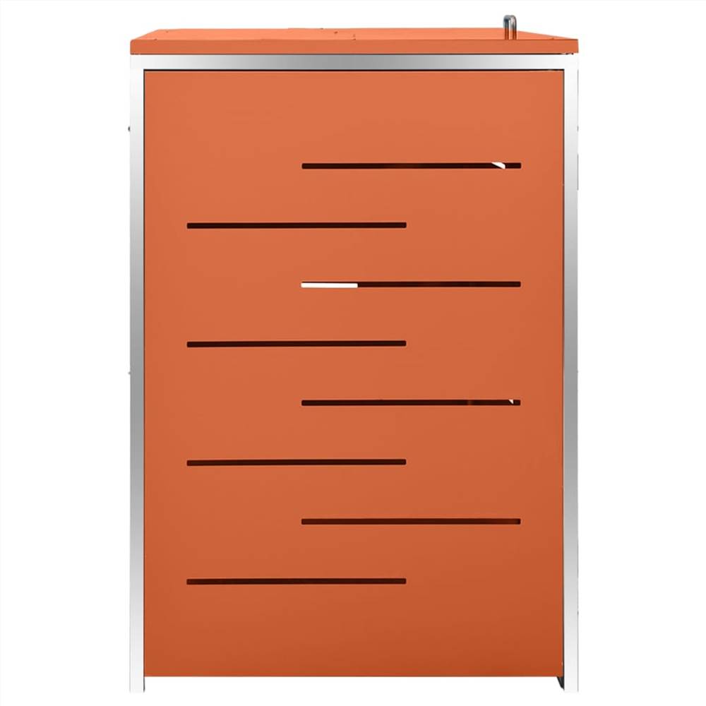 Quadruple Wheelie Bin Shed 276.5x77.5x115.5 cm Stainless Steel