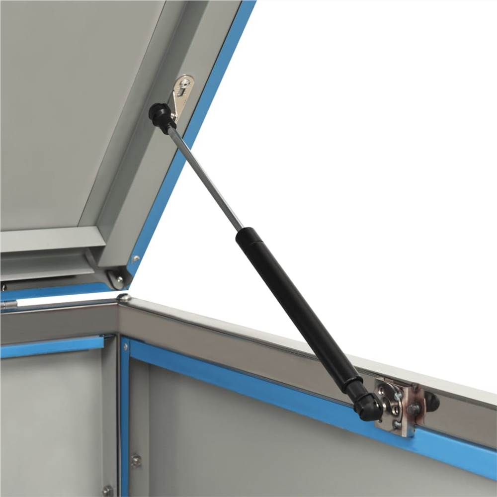 Quadruple Wheelie Bin Shed 276.5x77.5x115.5 cm Stainless Steel