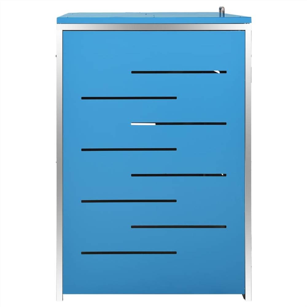 Quadruple Wheelie Bin Shed 276.5x77.5x115.5 cm Stainless Steel
