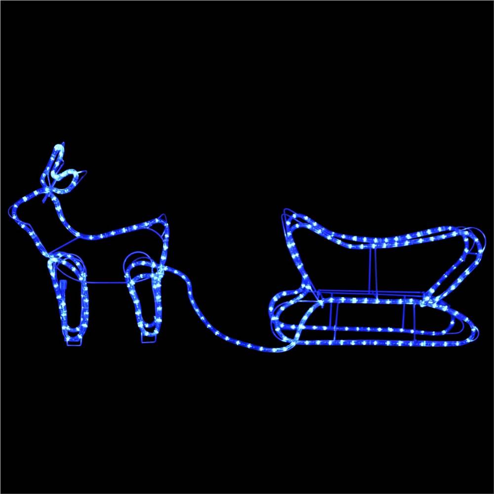 Reindeer and Sleigh Christmas Decoration Outdoor 252 LEDs