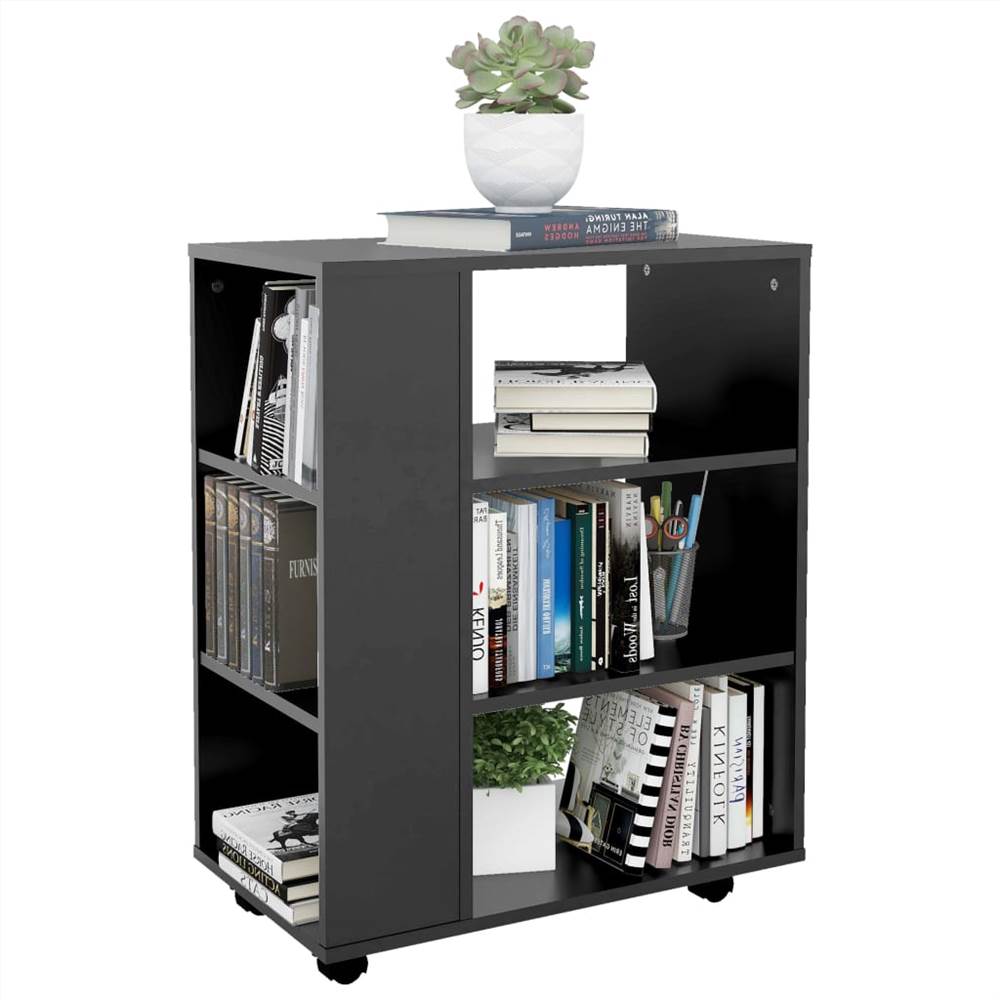 Rolling Cabinet Grey 60x35x75 cm Chipboard