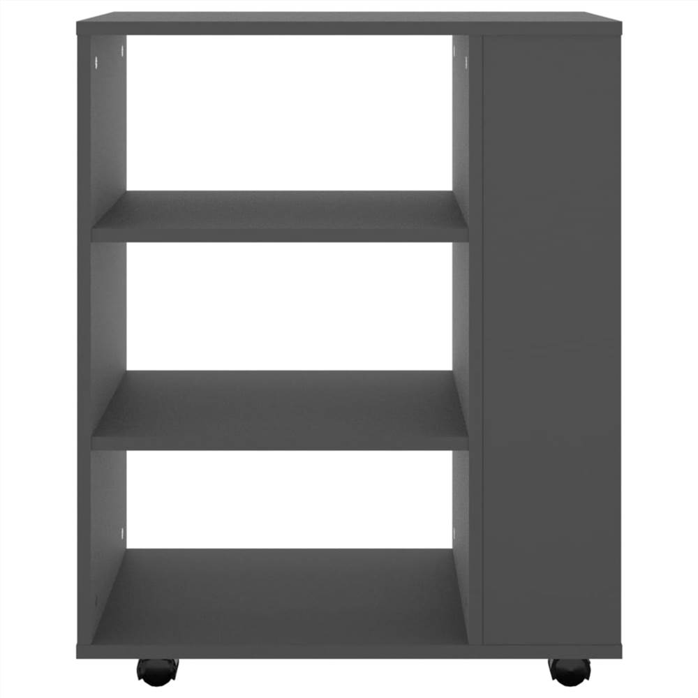 Rolling Cabinet Grey 60x35x75 cm Chipboard