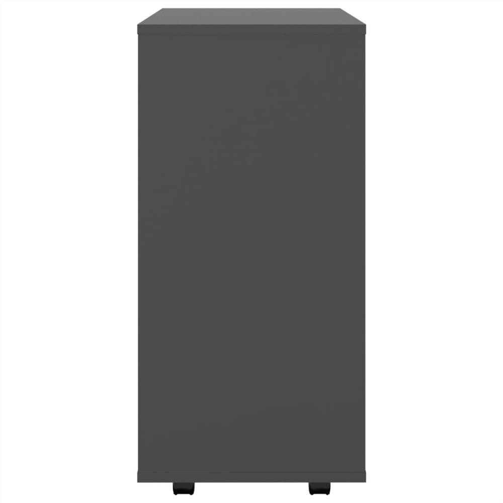 Rolling Cabinet Grey 60x35x75 cm Chipboard