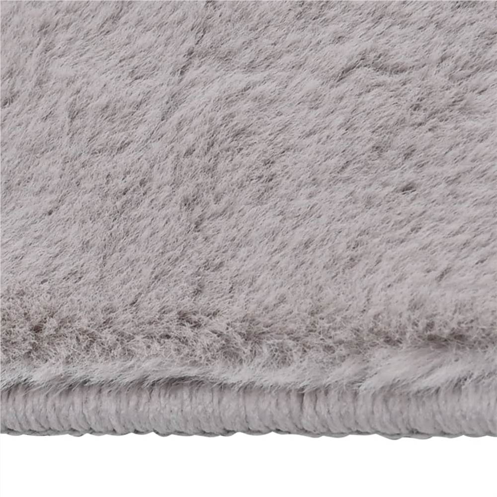 Rug Faux Rabbit Fur 200x300 cm Grey