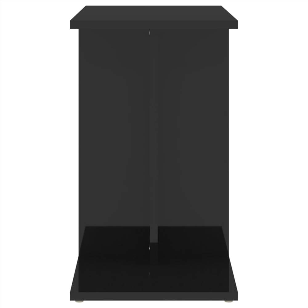Side Table High Gloss Black 50x30x50 cm Chipboard