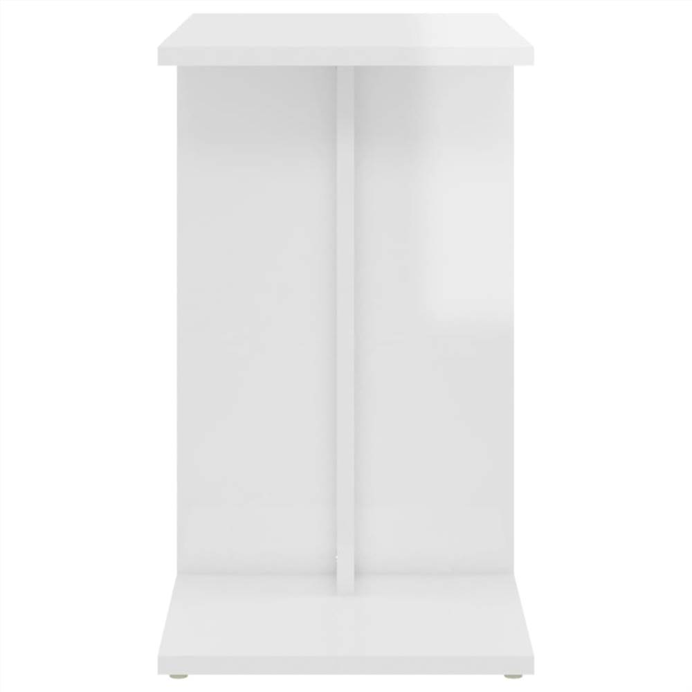 Side Table High Gloss White 50x30x50 cm Chipboard