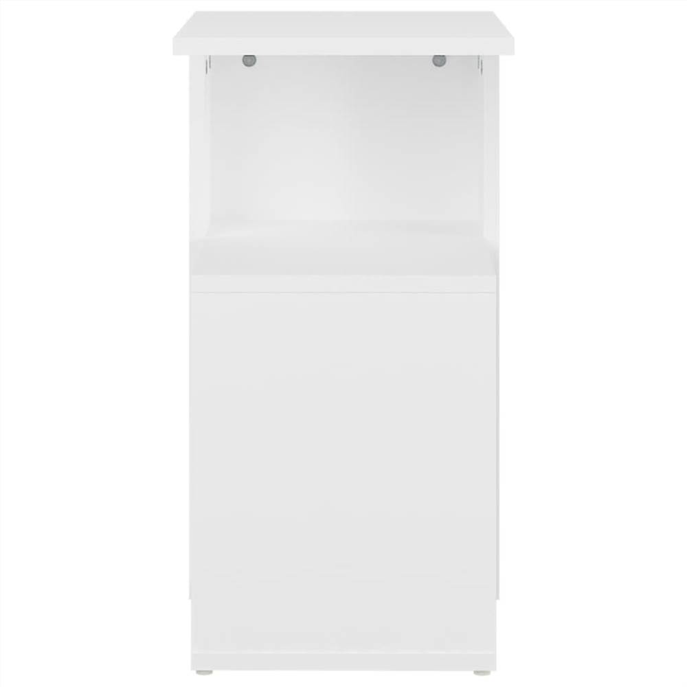 Side Table White 36x30x56 cm Chipboard