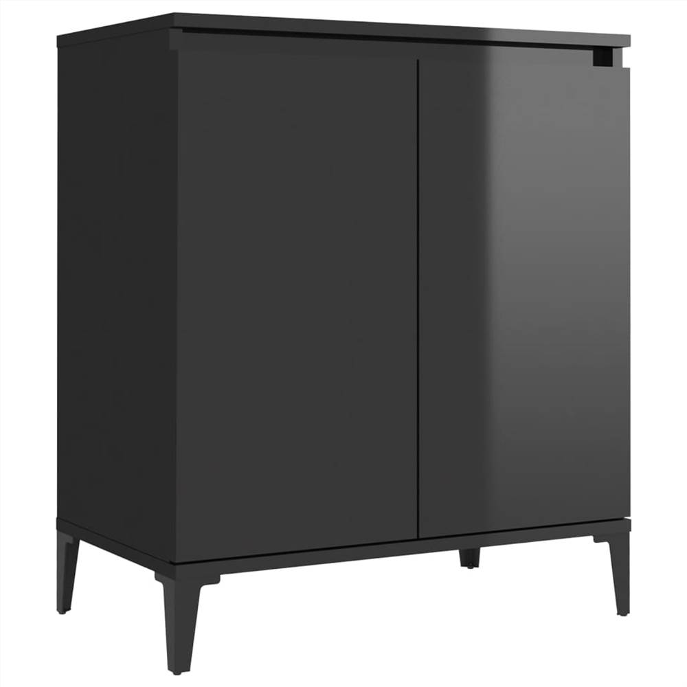 Sideboard High Gloss Black 60x35x70 cm Chipboard