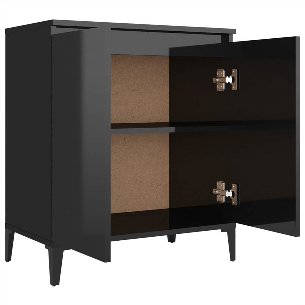 Sideboard High Gloss Black 60x35x70 cm Chipboard