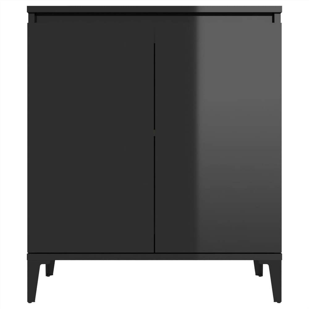 Sideboard High Gloss Black 60x35x70 cm Chipboard
