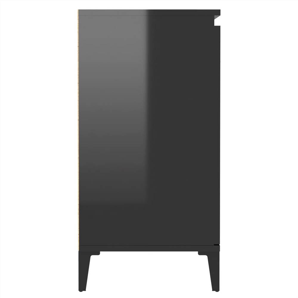 Sideboard High Gloss Black 60x35x70 cm Chipboard