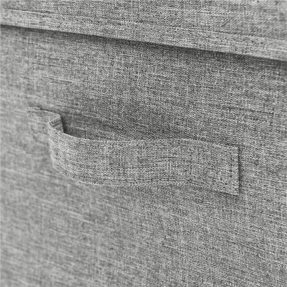 Stackable Storage Box Set of 3 Piece Fabric Grey