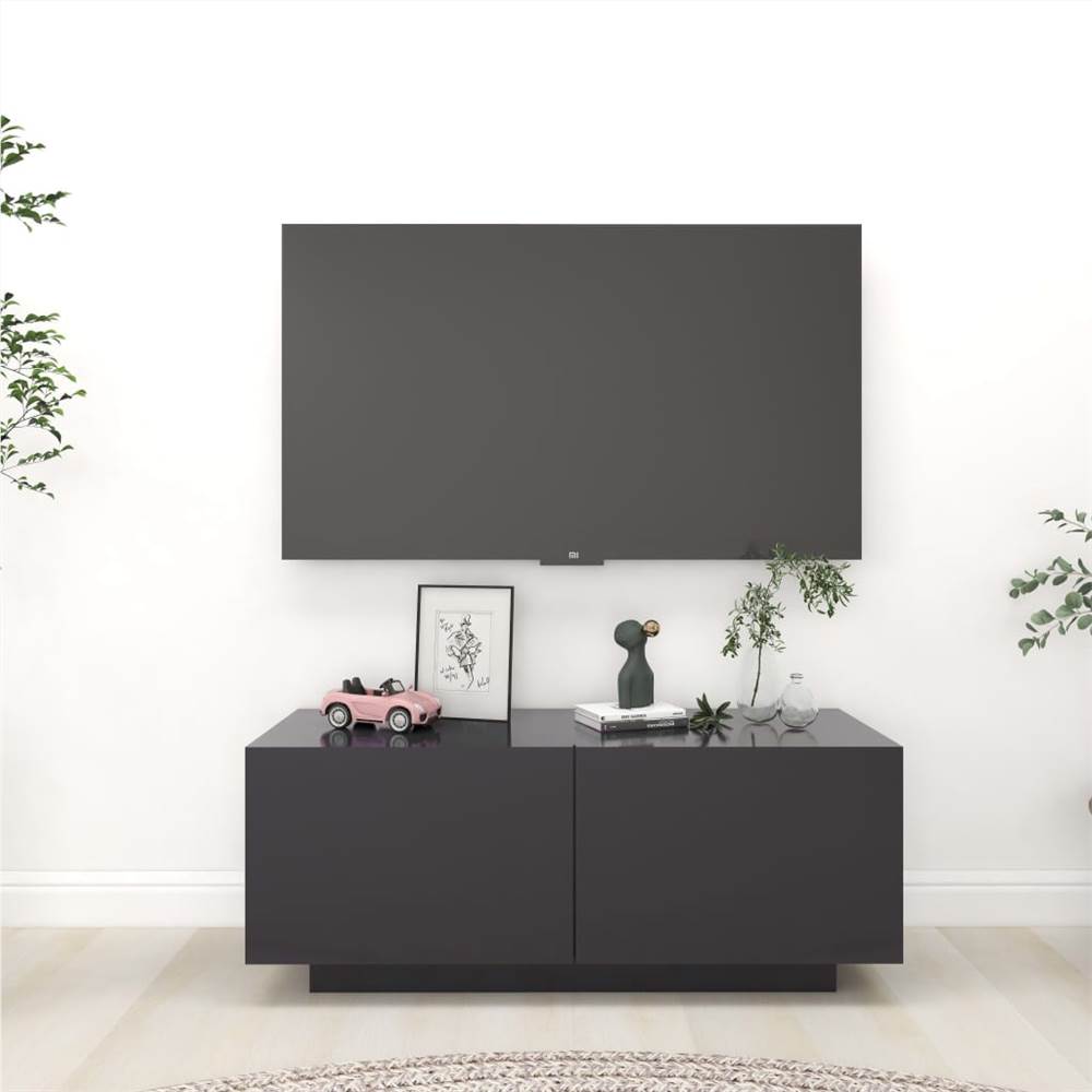 TV Cabinet Grey 100x35x40 cm Chipboard