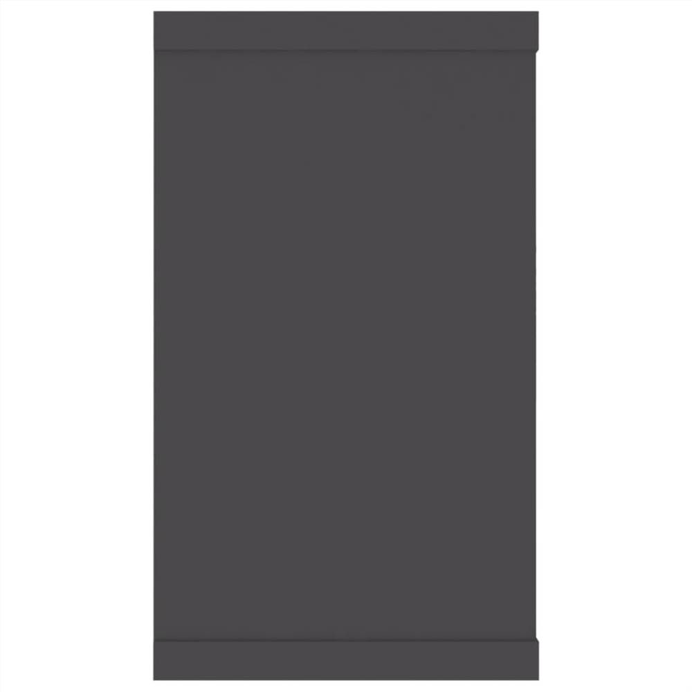 Wall Cube Shelves 4 pcs Grey 80x15x26.5 cm Chipboard