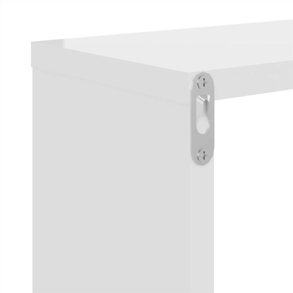 Wall Cube Shelves 4 pcs High Gloss White 26x15x26 cm