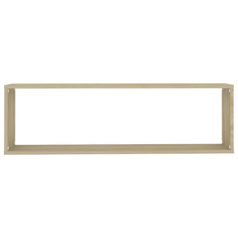 Wall Cube Shelves 4 pcs Sonoma Oak 100x15x30 cm Chipboard