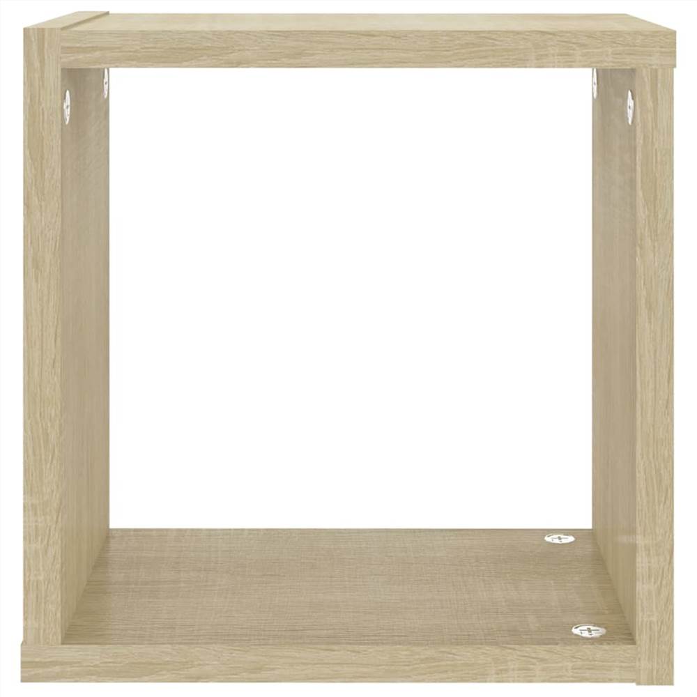 Wall Cube Shelves 4 pcs Sonoma Oak 26x15x26 cm