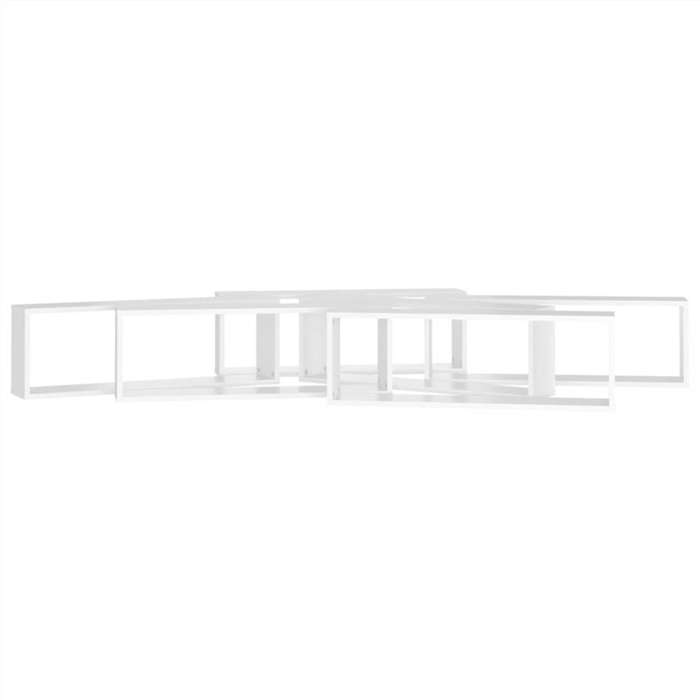 Wall Cube Shelves 6 pcs White 80x15x26.5 cm Chipboard