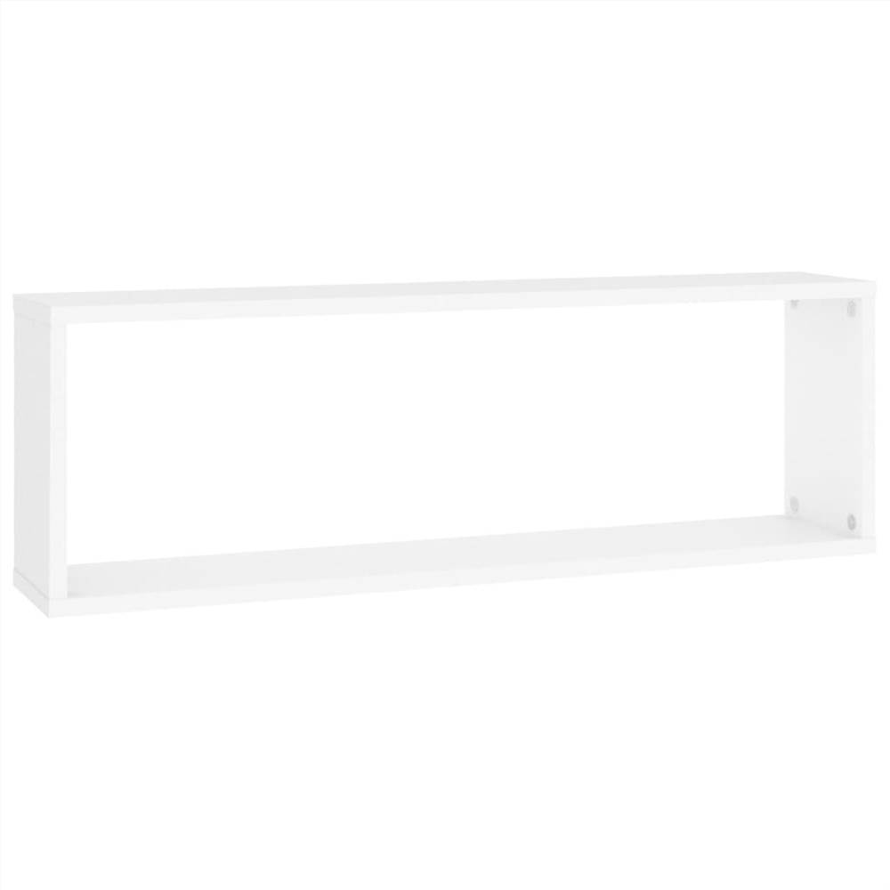 Wall Cube Shelves 6 pcs White 80x15x26.5 cm Chipboard