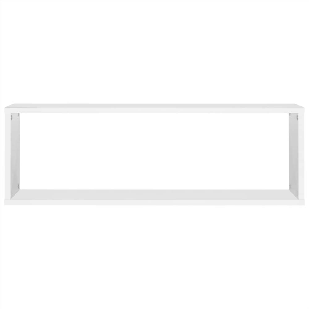 Wall Cube Shelves 6 pcs White 80x15x26.5 cm Chipboard