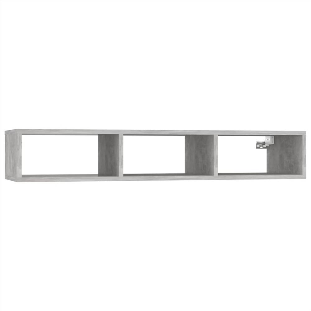 Wall Shelf Concrete Grey 102x30x17 cm Chipboard