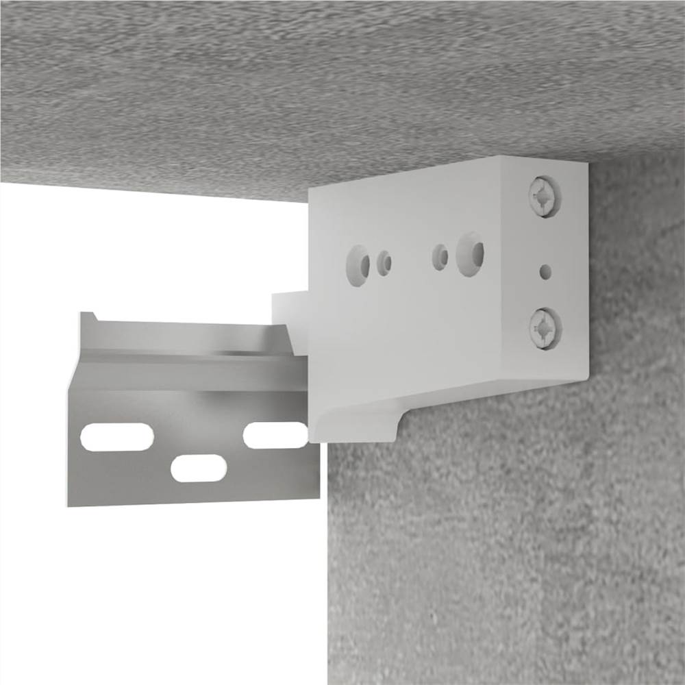 Wall Shelf Concrete Grey 102x30x17 cm Chipboard