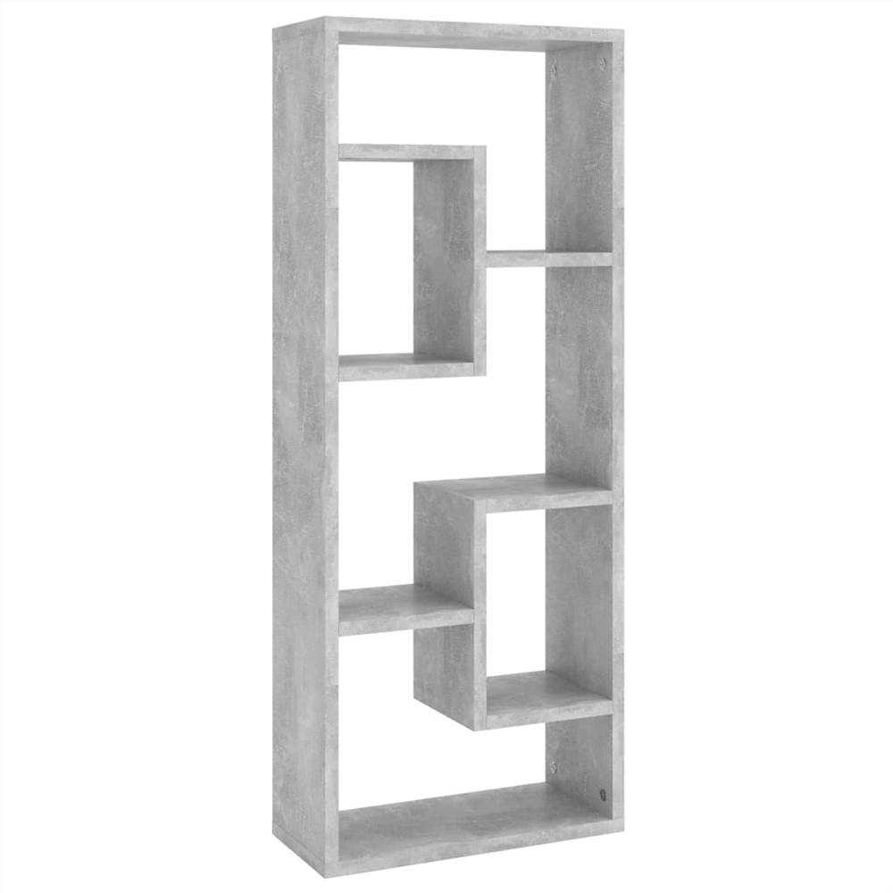 Wall Shelf Concrete Grey 36x16x90 cm Chipboard