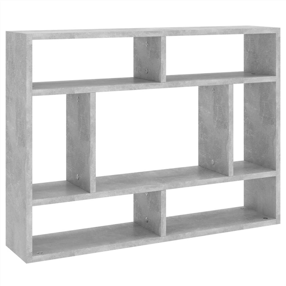 Wall Shelf Concrete Grey 75x16x55 cm Chipboard