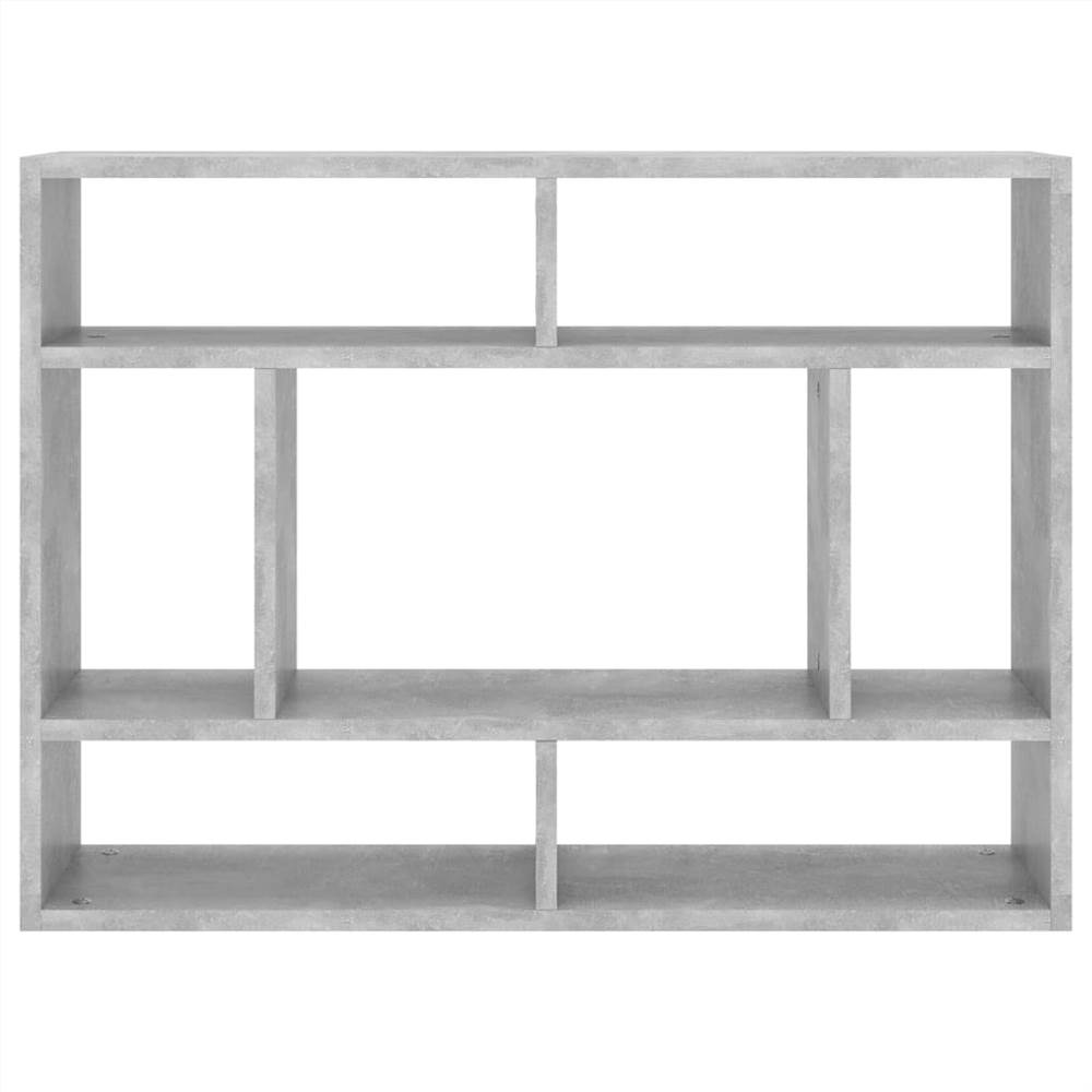 Wall Shelf Concrete Grey 75x16x55 cm Chipboard